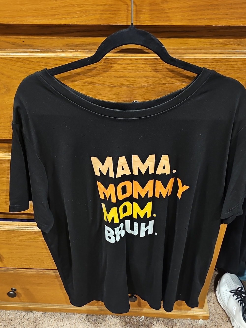Source Unknown Black Short-Sleeve Graphic Tee with Multicolor Text